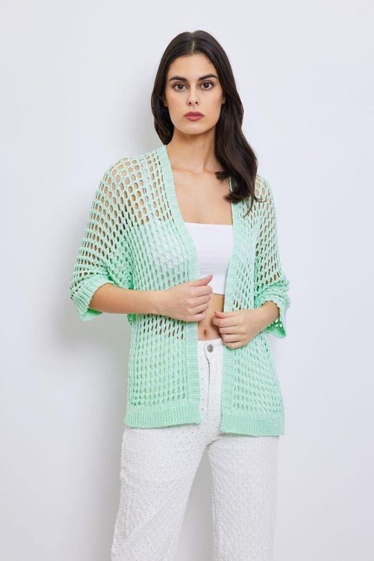 Gilets Femme Vert d eau GG luxe 1331 Efashion Paris