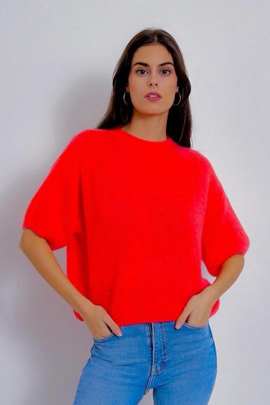 Pulls Femme Orange fluo GG luxe 6961 Efashion Paris