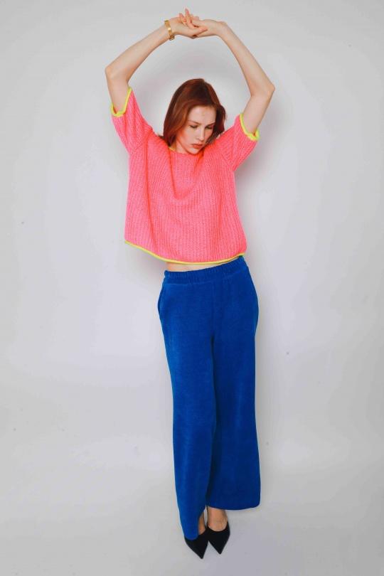 Pulls Femme Rose fluo GG luxe 28043 Efashion Paris