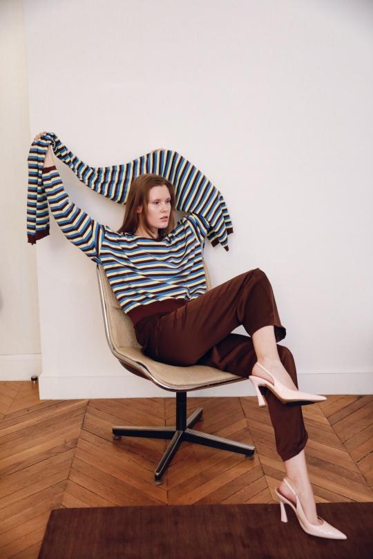 Tops Femme Chocolat GG luxe 5816 Efashion Paris