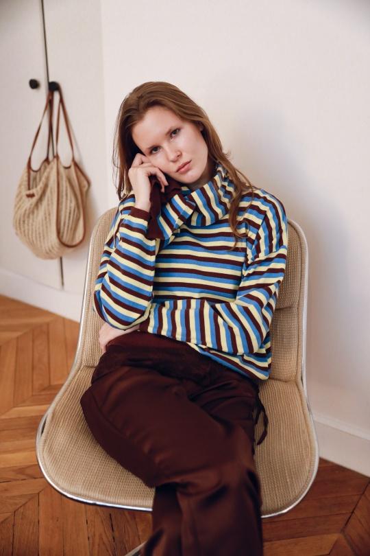 Tops Femme Chocolat GG luxe 5816 Efashion Paris