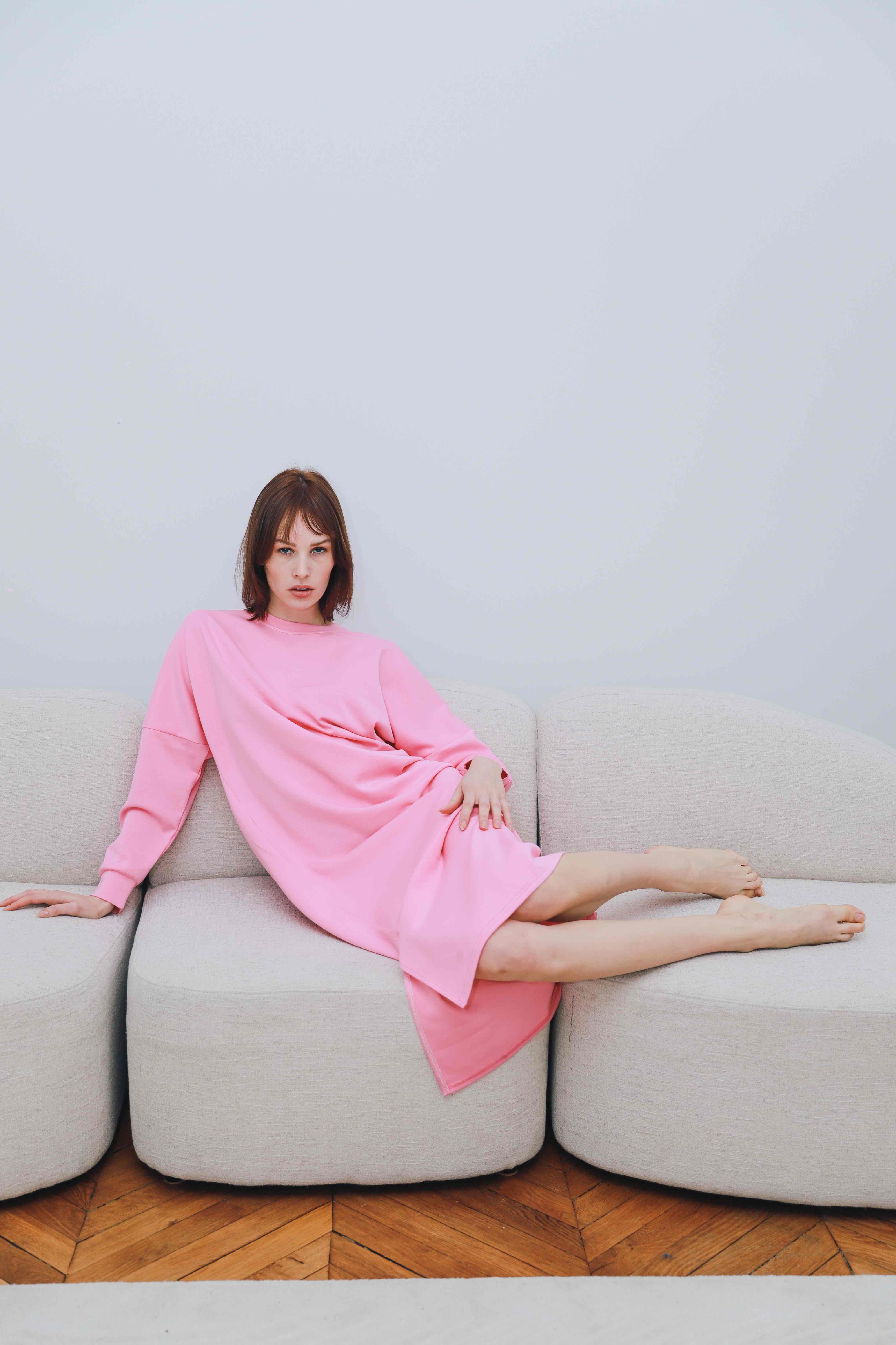 Robes longues Femme Rose bonbon GG luxe 1101 #c Efashion Paris