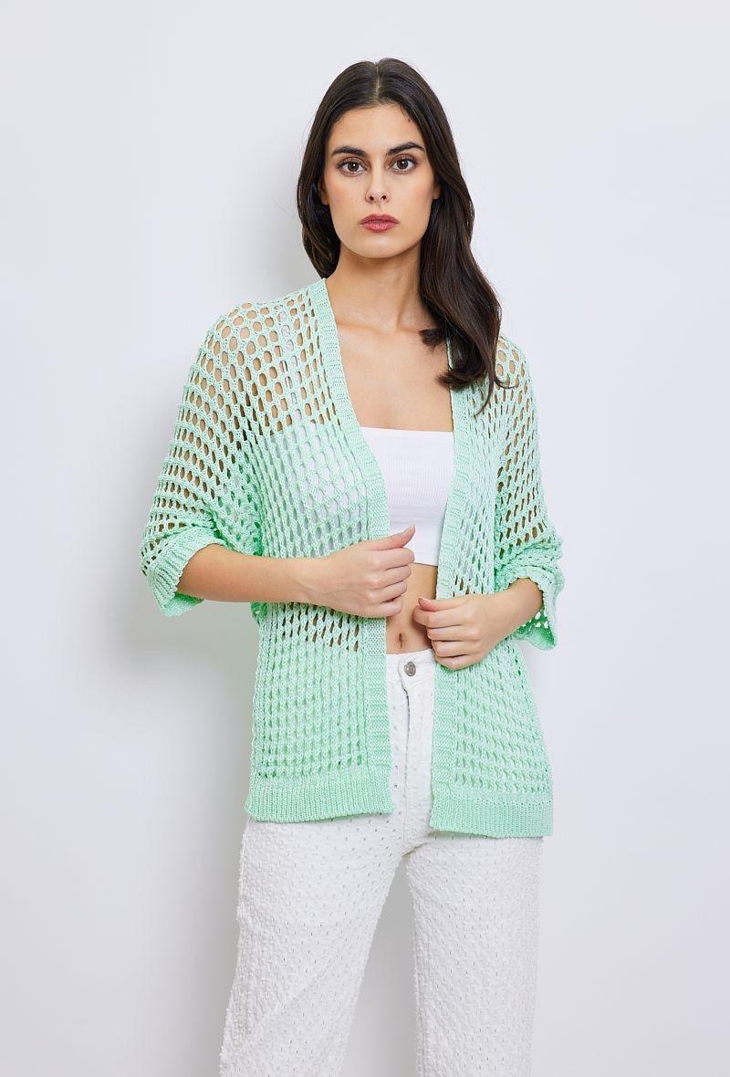 Gilets Femme Vert d eau GG luxe 1331 #c Efashion Paris