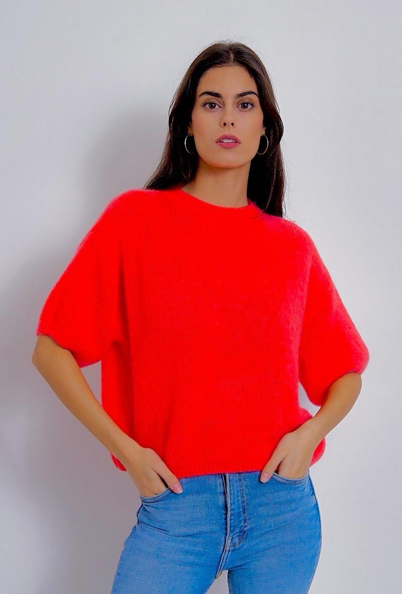 Pulls Femme Orange fluo GG luxe 6961 #c Efashion Paris