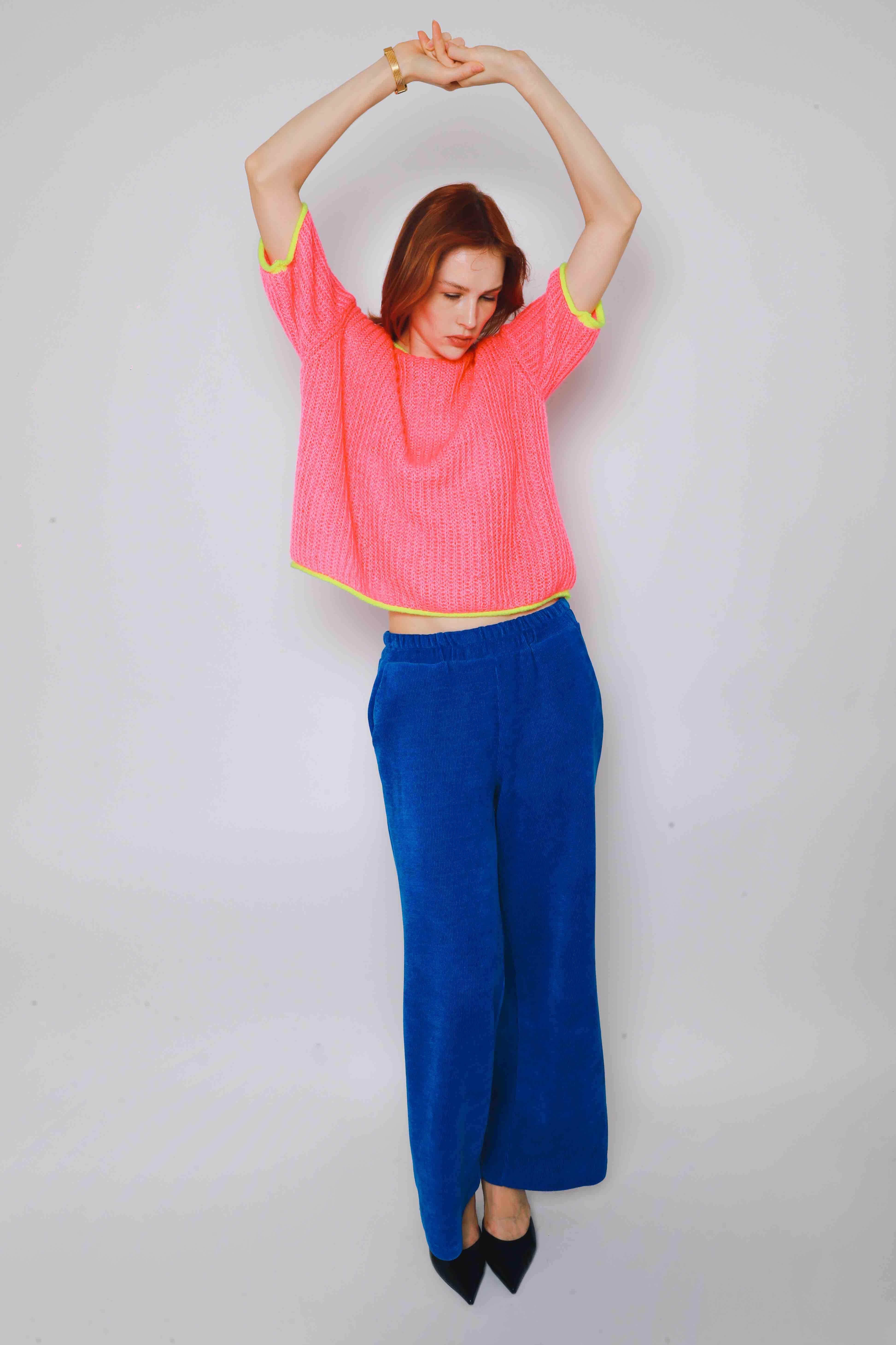 Pulls Femme Rose fluo GG luxe 28043 #c Efashion Paris