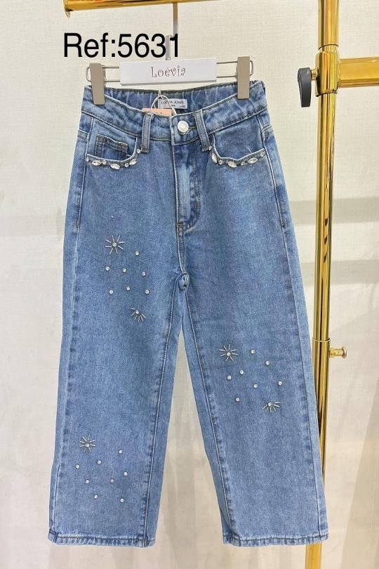 Bas Enfant & Bébé  Bleu jean LOEVIA 5631 Efashion Paris