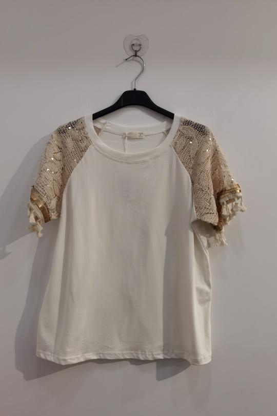 T-shirts Women White ROSEMARY COLLECTION D378005 Efashion Paris