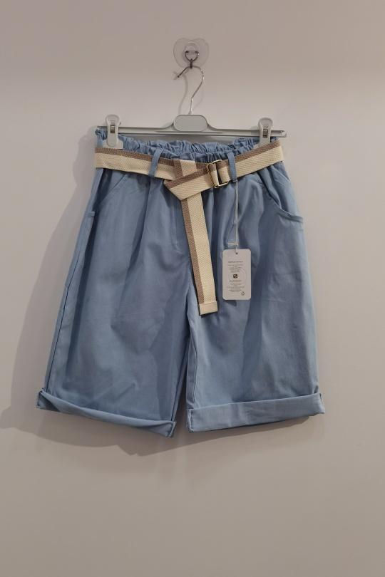 Pantacourts Femme Bleu ciel ROSEMARY COLLECTION BER730 Efashion Paris