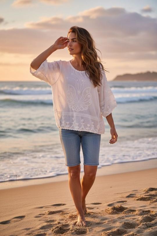 Tops Femme Blanc ROSEMARY COLLECTION JANICE900 Efashion Paris