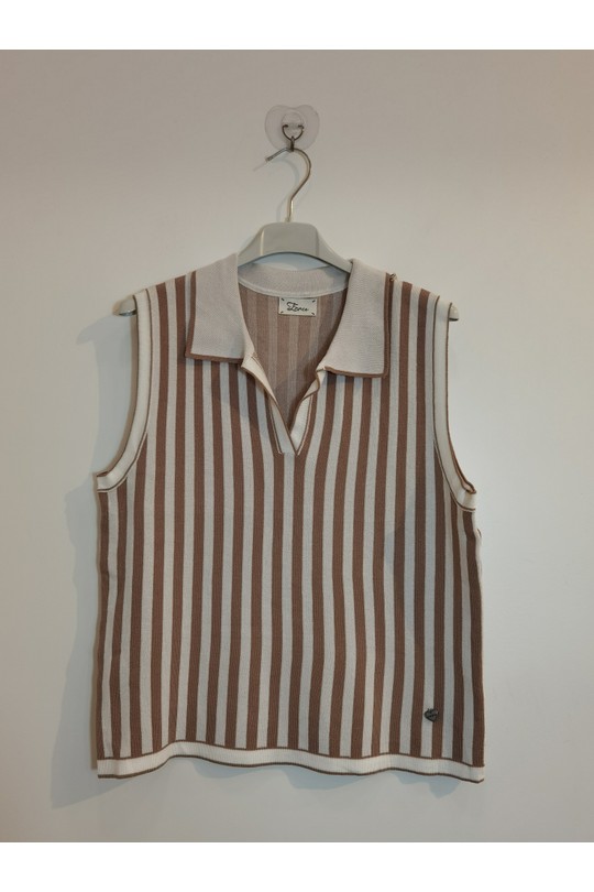 Tops Femme Taupe ROSEMARY COLLECTION GABY850 Efashion Paris