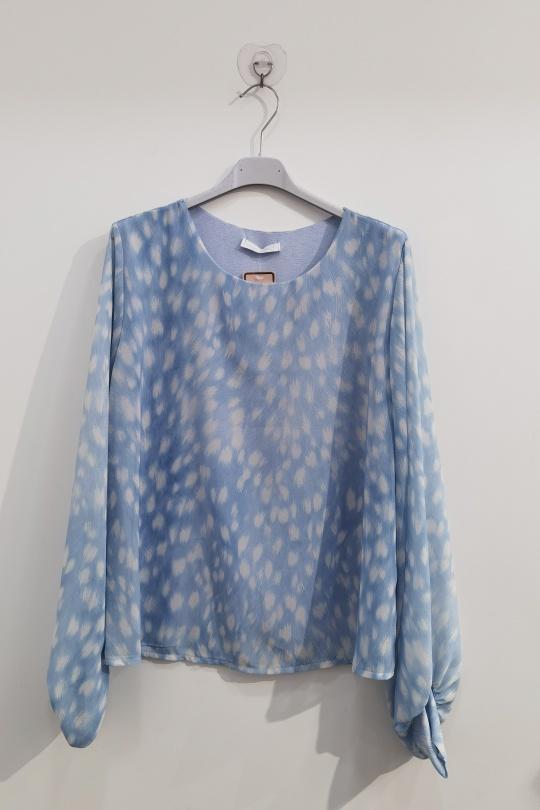 Tops Women Sky blue ROSEMARY COLLECTION ZELIA750 Efashion Paris