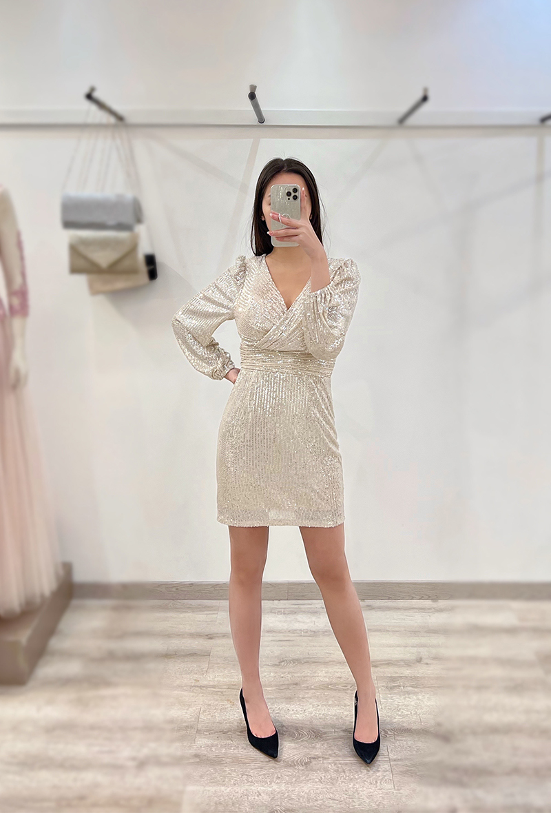 Evening dresses Women Champagne JUJU CHRISTINE R1741 #c Efashion Paris