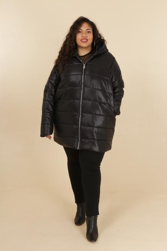 Manteaux Femme Noir VETI STYLE 18039 Efashion Paris