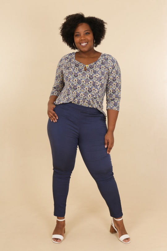 Pantalons Femme Bleu jean VETI STYLE 4057 Efashion Paris