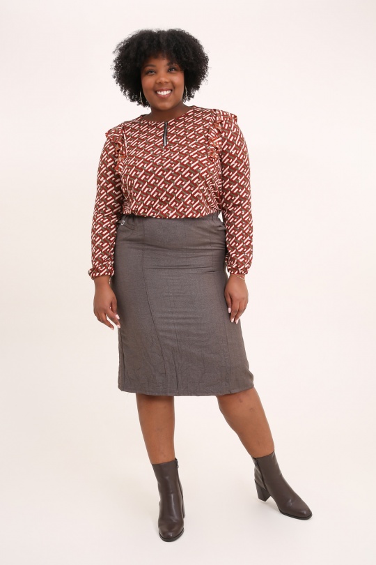 Jupes Femme Noir VETI STYLE 1447 Efashion Paris