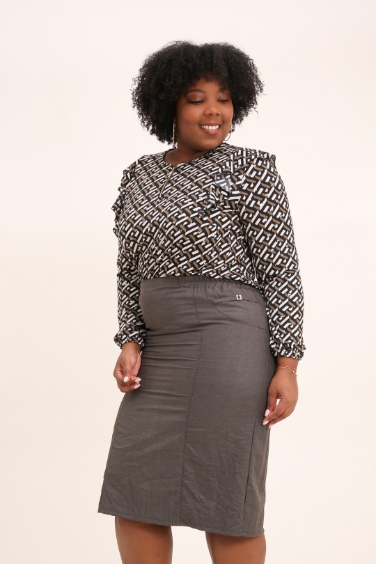 Jupes Femme Noir VETI STYLE 1447 Efashion Paris