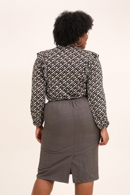 Jupes Femme Noir VETI STYLE 1447 Efashion Paris