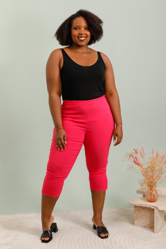 Pantaloni cropped Donna Fushia VETI STYLE 686 Efashion Paris