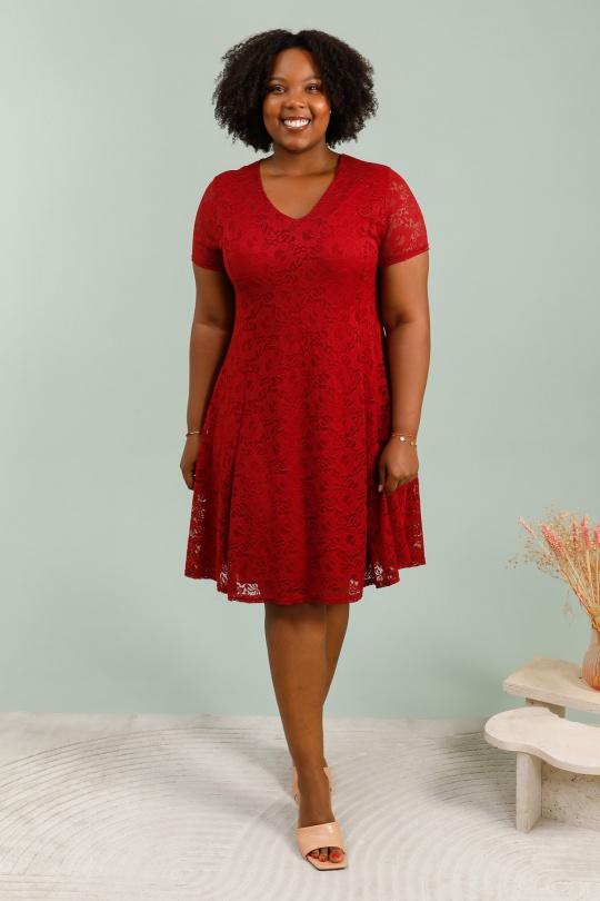 Robes & Combinaisons Femme Bordeaux VETI STYLE 3725-25 Efashion Paris