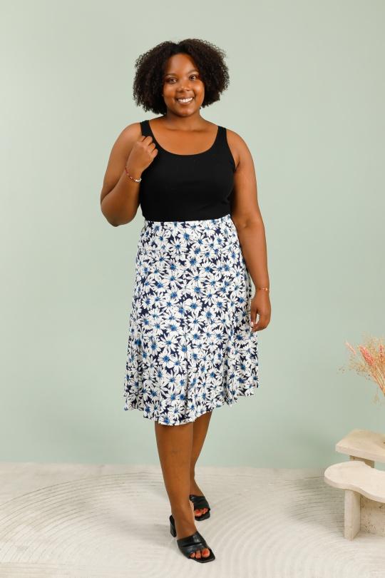 Jupes Femme Bleu VETI STYLE 2411-25B Efashion Paris