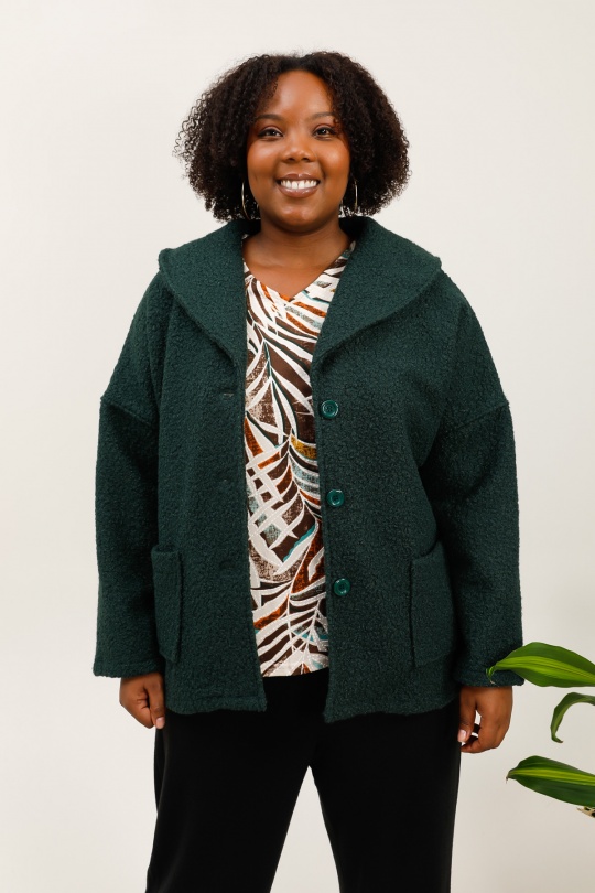Manteaux Femme Vert sapin VETI STYLE 3267 Efashion Paris