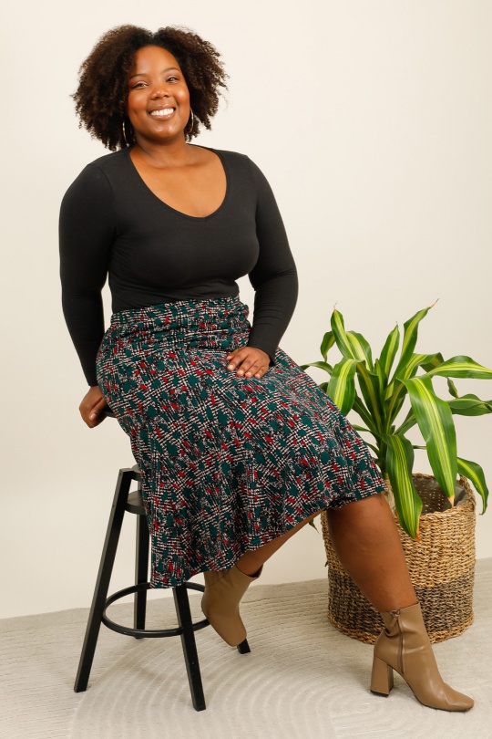 Skirts Women Deep green VETI STYLE 2411-A Efashion Paris