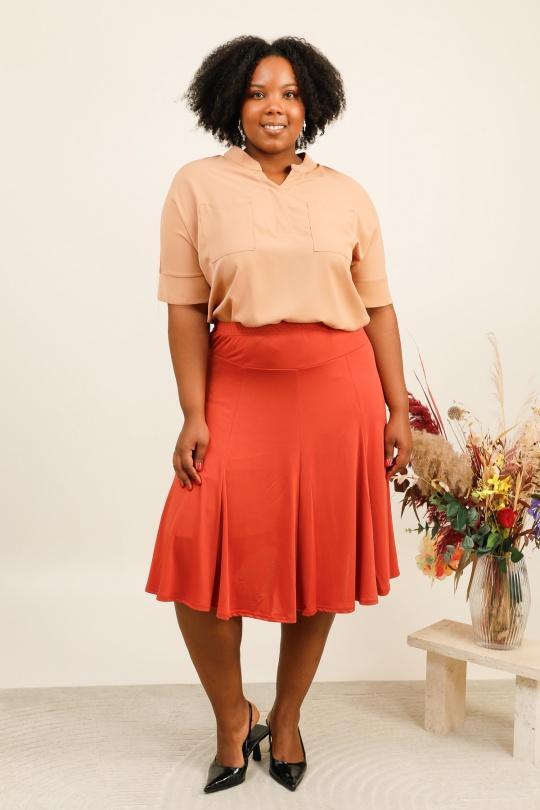 Jupes Femme Brique VETI STYLE 2411H Efashion Paris