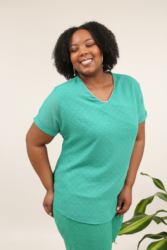 Tuniche Donna Brazil green VETI STYLE 5170 Efashion Paris