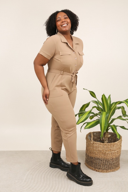 Dresses & Jumpsuits Women Camel VETI STYLE 5434 Efashion Paris