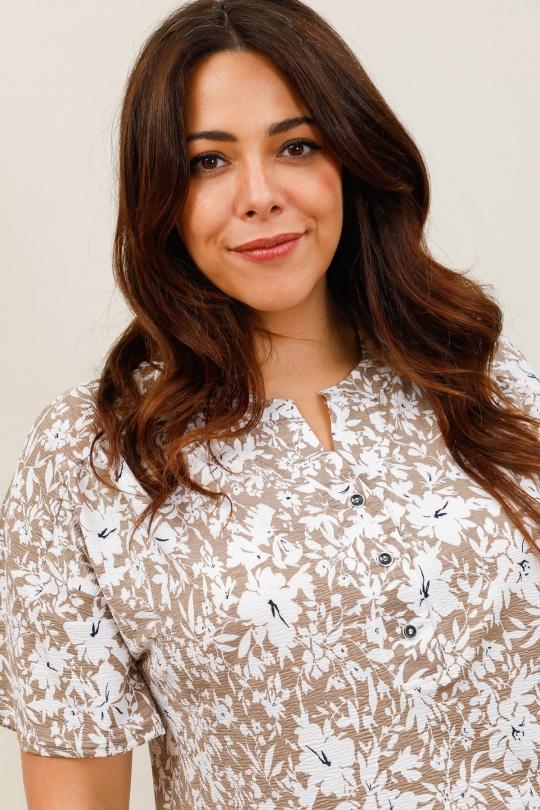 Tuniques Femme Kaki VETI STYLE 5532 Efashion Paris