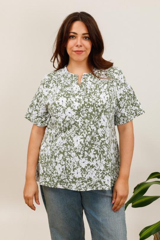 Tuniques Femme Kaki VETI STYLE 5532 Efashion Paris