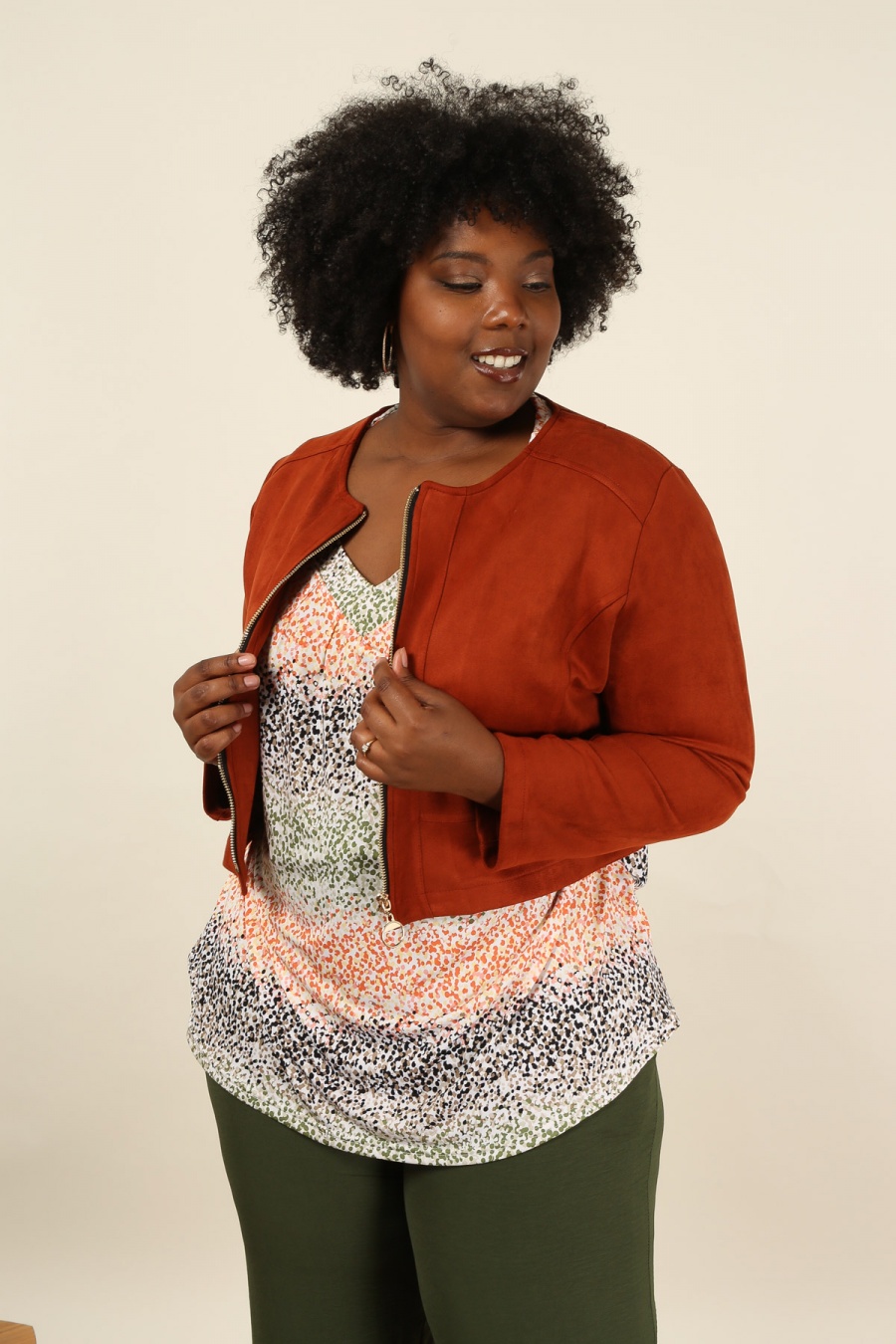 Vestes Femme Brique VETI STYLE 3206 #c Efashion Paris