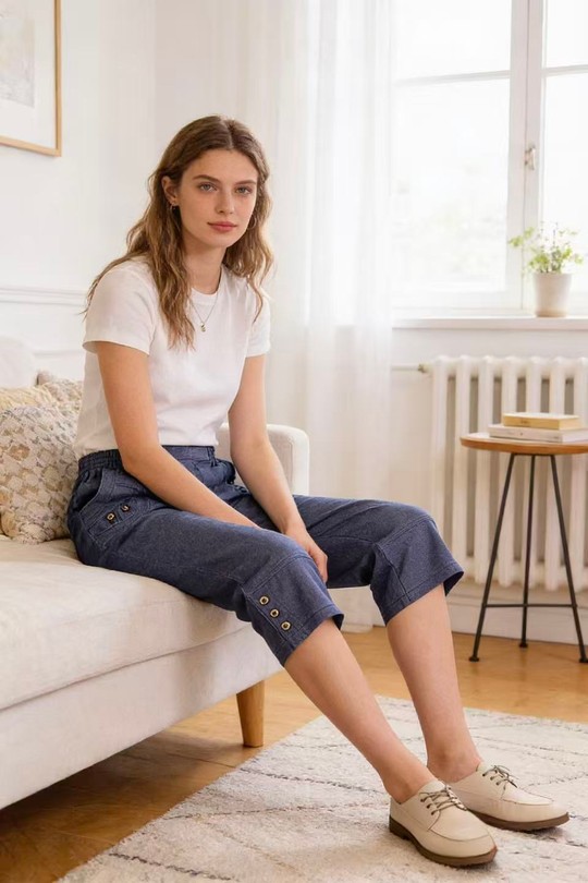 Pantacourts Femme Indigo MELILA LD223 Efashion Paris