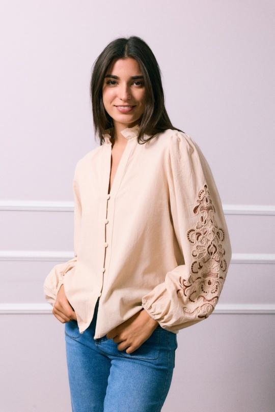 Camicie Donna Beige SO SWEET CH500 Efashion Paris