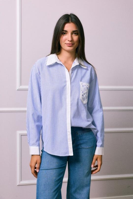 Chemises Femme Bleu SO SWEET CH530 Efashion Paris