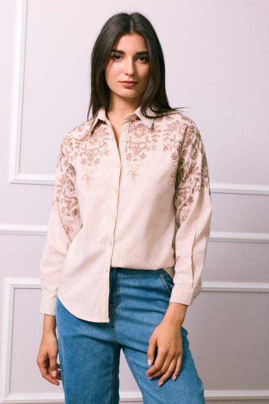 Chemises Femme Beige SO SWEET CH519 Efashion Paris
