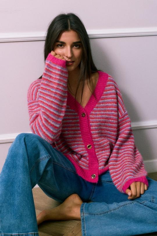 Cardigans Women Fushia SO SWEET GT3020 Efashion Paris