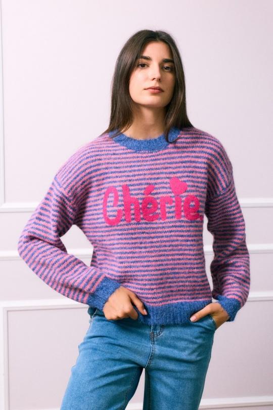 Jumpers Women Blue SO SWEET PL3008 Efashion Paris