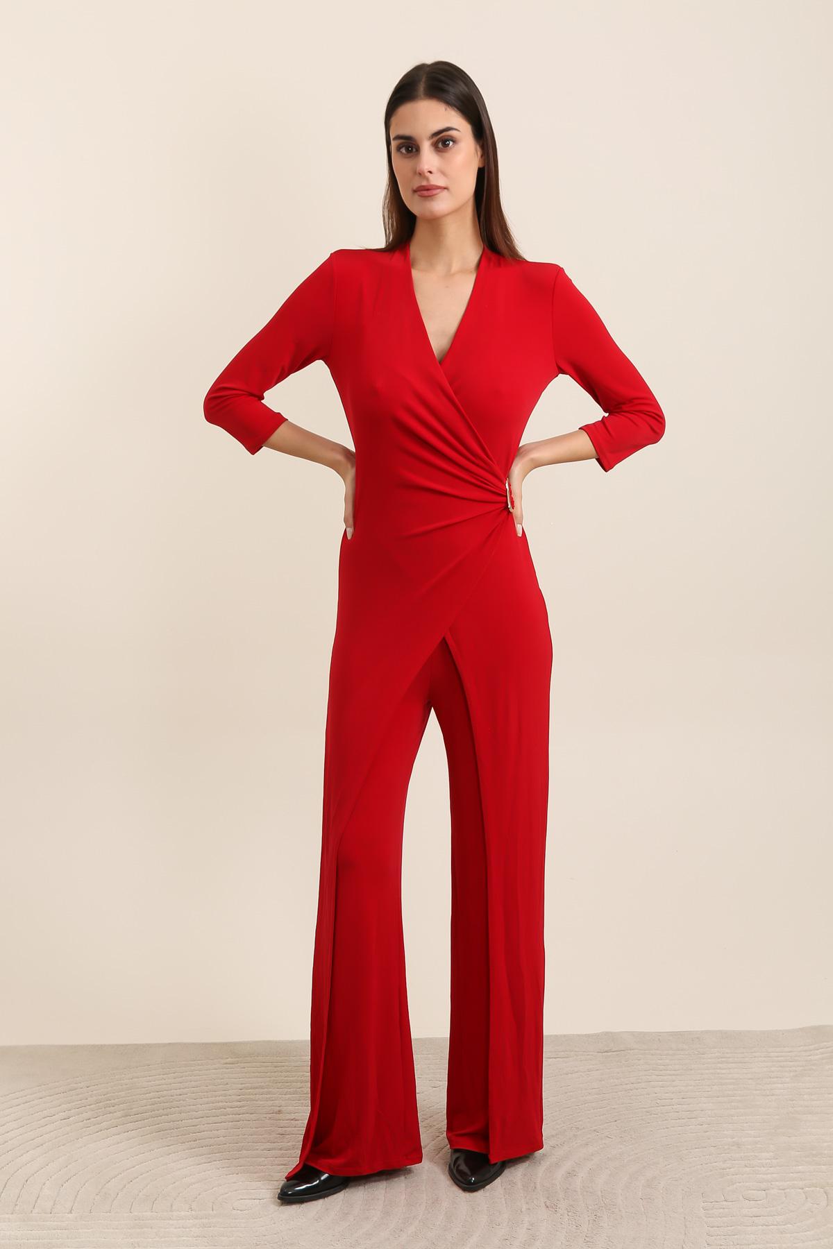 Combinaisons Femme Rouge lonkel COMBINAISON LUTECE UNI MANCHE 3/4 #c Efashion Paris