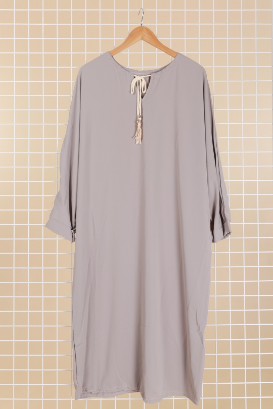 Abaya Femme Gris foncé JL STYLE FR24-01 Efashion Paris