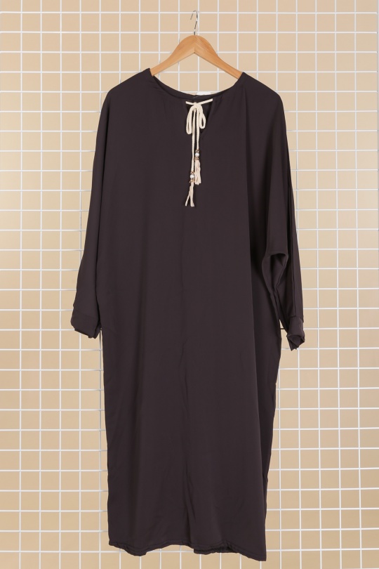 Abaya Femme Gris foncé JL STYLE FR24-01 Efashion Paris