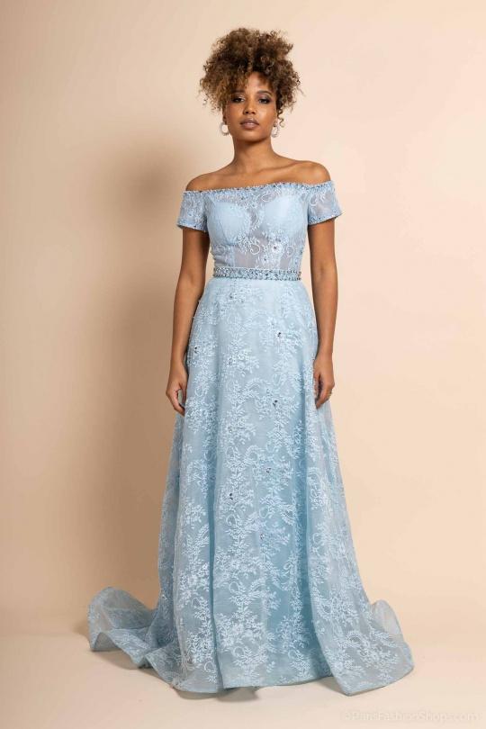 Robes de soirée Femme  PROMARRIED 10630 BLEU CLAIRE Efashion Paris