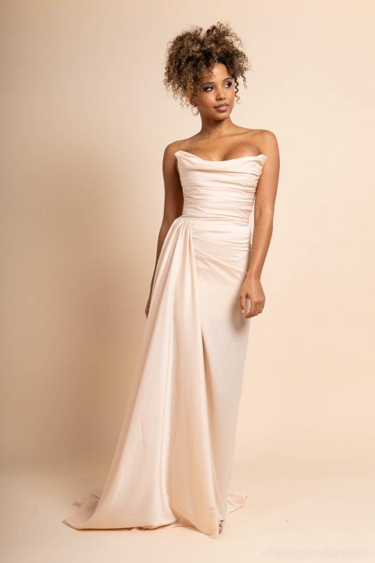 Robes de soirée Femme Beige PROMARRIED 9903 BEIGE Efashion Paris