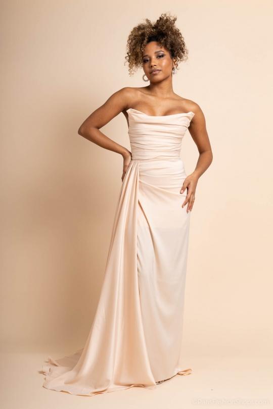 Robes de soirée Femme Beige PROMARRIED 9903 BEIGE Efashion Paris