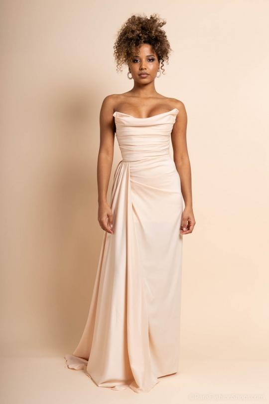 Robes de soirée Femme Beige PROMARRIED 9903 BEIGE Efashion Paris
