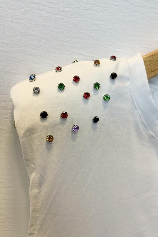 T-shirts Femme Blanc VERSION FEMININ Z6202 Efashion Paris