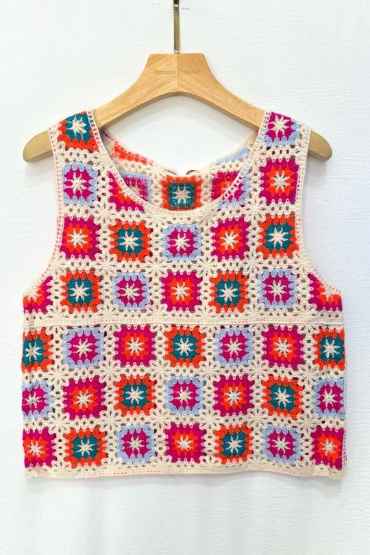Débardeurs Femme Multicolore VERSION FEMININ D002 Efashion Paris