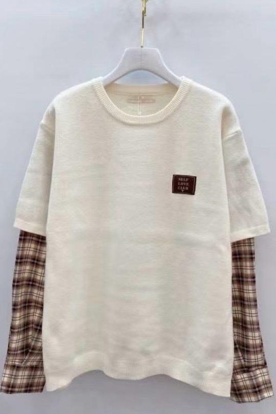 Maglioni Donna Beige VERSION FEMININ 2127 Efashion Paris