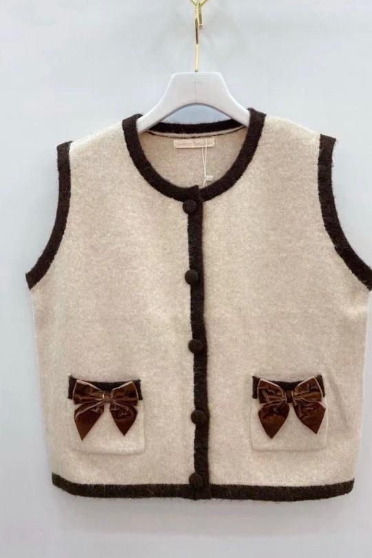 Cardigan Donna Beige VERSION FEMININ 2143 Efashion Paris