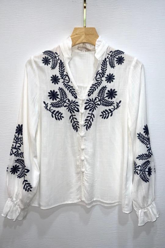 Chemises Femme Ecru VERSION FEMININ F001 Efashion Paris